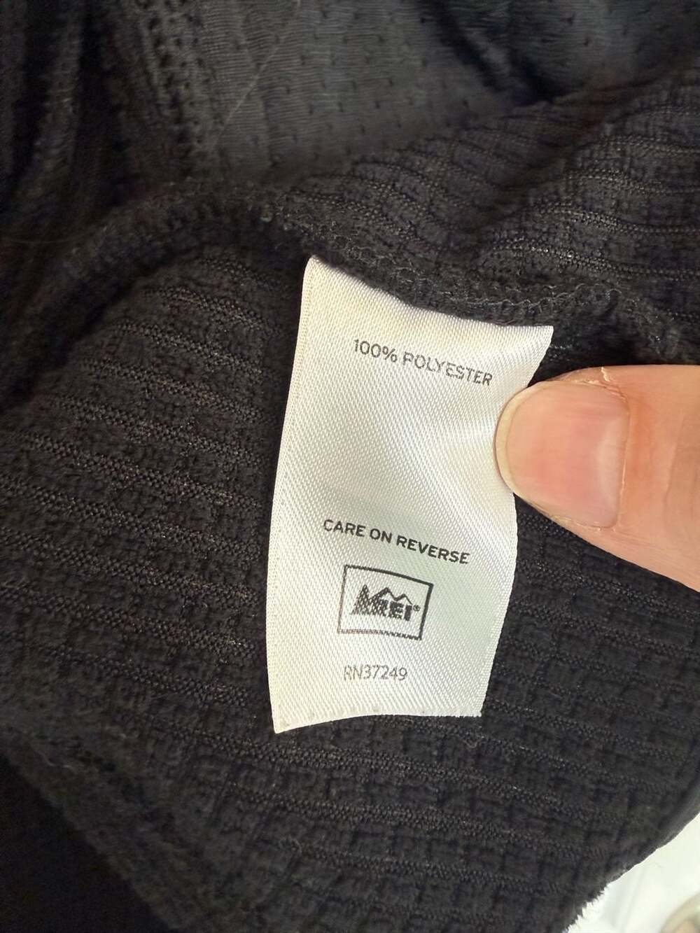 REI Women's Full Zip Grid Fleece Vest Black Size XS - Picture 4 of 5